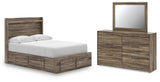 Elbrim Panel Storage Bed, Dresser and Mirror