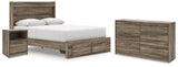 Bramwell Panel Storage Bed, Dresser and Nightstand