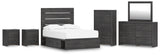Hollivern Panel Bed with Storage, Dresser, Mirror, Chest and 2 Nightstands