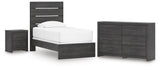 Hollivern Panel Bed, Dresser and Nightstand