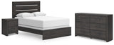 Hollivern Panel Bed, Dresser and Nightstand