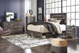 Drystan Panel Bed with Mirrored Dresser and Nightstand