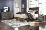 Drystan Panel Bed with Storage, Dresser, Mirror and Nightstand