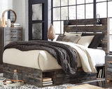 Drystan Panel Bed with 4 Storage Drawers with Mirrored Dresser