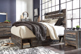 Drystan Panel Bed with 2 Storage Drawers with Mirrored Dresser and 2 Nightstands