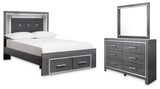 Lodanna Storage Bed, Dresser and Mirror