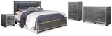 Lodanna Upholstered Panel Bed, Dresser, Chest and 2 Nightstands