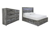 Baystorm Panel Bed with 4 Storage Drawers and Dresser