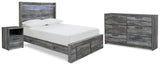 Baystorm Panel Storage Bed, Dresser and Nightstand