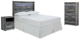 Baystorm Panel Headboard, Chest and Nightstand