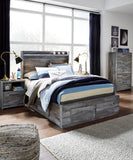 Seagrant Panel Bed with 4 Storage Drawers