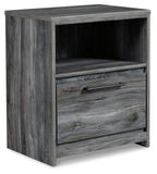 Baystorm Panel Bed with 2 Side Storage, Dresser, Mirror, and Nightstand