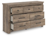 Rusticott Panel Bed, Dresser and Nightstand