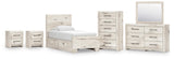 Lawroy Panel Bed with Storage, Dresser, Mirror, Chest and 2 Nightstands