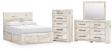 Lawroy Panel Storage Bed, Dresser, Mirror and Chest