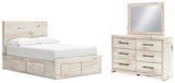 Lawroy Panel Storage Bed, Dresser and Mirror