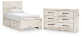 Lawroy Panel Bed with Storage and Dresser