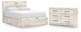Whitaker Panel Storage Bed and Dresser