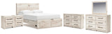 Lawroy Storage Bed, 2 Dressers, Mirror and 2 Nightstands