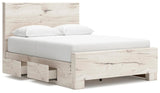 Lawroy Panel Bed with Storage and 2 Nightstands
