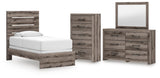 Graystorm Panel Bed, Dresser, Mirror and Chest