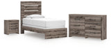 Graystorm Panel Bed, Dresser and Nightstand