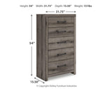 Graystorm Panel Bed with Storage, Dresser, Mirror, Chest and Nightstand