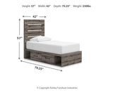 Graystorm Panel Bed with Storage