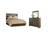 Juararo Panel Headboard with Mirrored Dresser