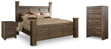 Juararo Poster Bed, Chest and Nightstand