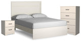 Stelsie Panel Bed, Chest and Nightstand