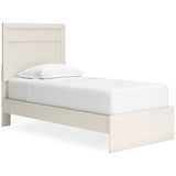 Stelsie Panel Bed with Mirrored Dresser and Nightstand