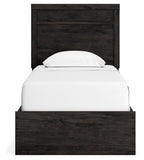 Belachime Panel Bed with Nightstand