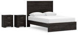 Rosendale Panel Bed with 2 Nightstands
