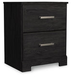 Belachime Panel Bed with Mirrored Dresser and Nightstand