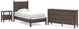 Pamytta Panel Bed, Dresser and Nightstand
