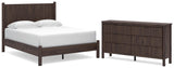 Pamytta Panel Platform Bed and Dresser