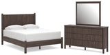 Pamytta Panel Platform Bed, Dresser and Mirror
