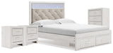 Altyra Storage Bed, Chest and 2 Nightstands