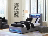 Verishaw Upholstered Bed with Wireless Audio