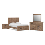Oliandon Panel Storage Bed. Dresser, Mirror and Nightstand