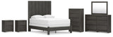 Fraluna Panel Bed, Dresser, Mirror, Chest and 2 Nightstands
