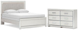 Zuraleus Upholstered Panel Bed and Dresser