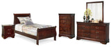 Alisdair Sleigh Bed, Dresser, Mirror, Chest and Nightstand