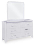 Jarlee Upholstered Panel Bed, Dresser, Mirror, Chest and 2 Nightstands