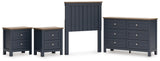 Landocken Panel Headboard, Dresser and 2 Nightstands