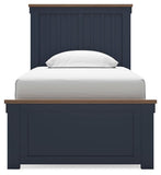 Landocken Panel Bed and Nightstand