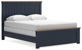 Landocken Panel Bed and 2 Nightstands