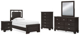 Covetown Panel Bed, Dresser, Mirror, Chest and Nightstand