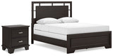 Covetown Panel Bed and Nightstand